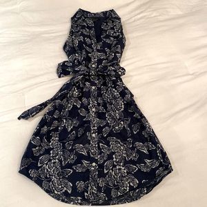 Banana Republic - Women’s Shirt Dress Navy and White Petite